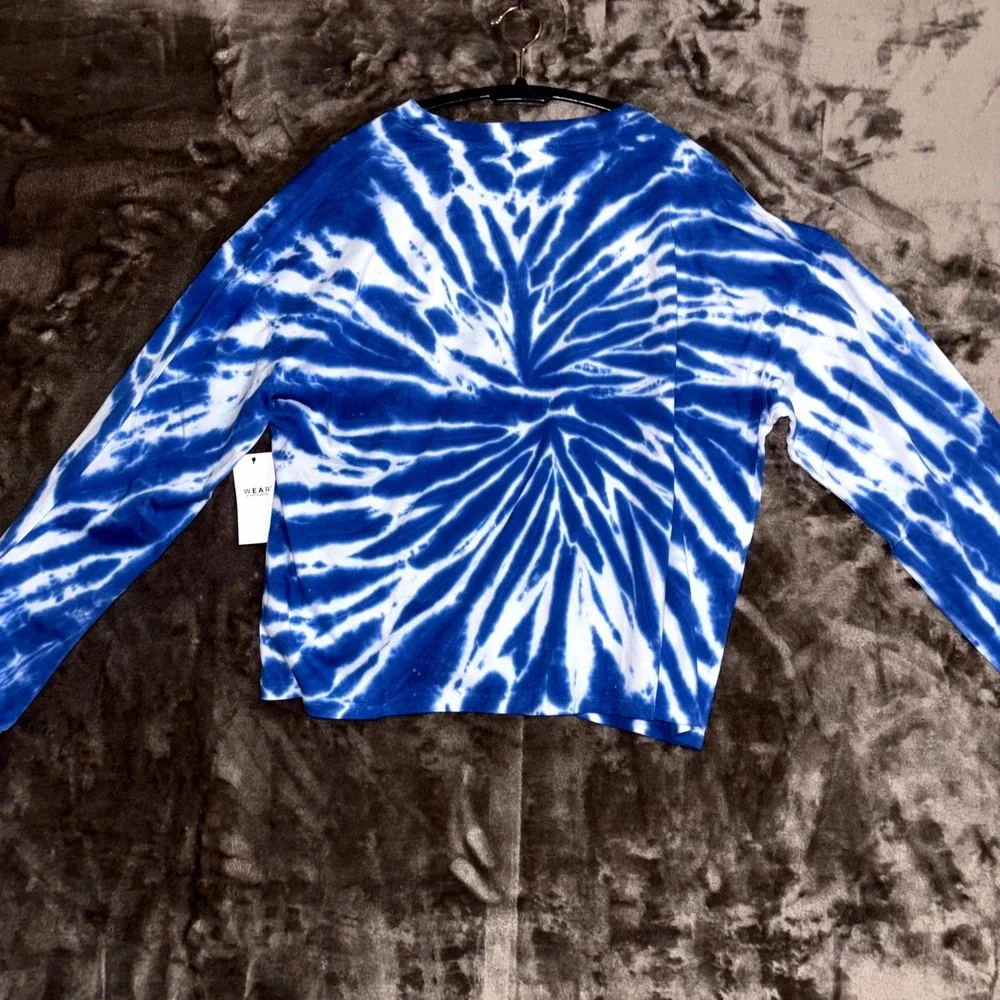 St Louis‎ Blues Sweatshirt Womens Large Tie Dye Cotton Wear By Erin Andrews NHL